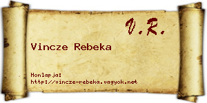 Vincze Rebeka névjegykártya